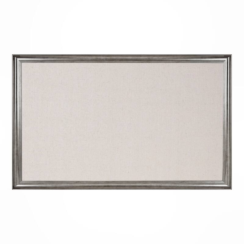 DesignOvation Macon Framed Linen Fabric Pinboard