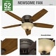 preview thumbnail 7 of 20, Hunter 52" Newsome Flush Mount Ceiling Fan with LED Bowl Light Kit and Pull Chain