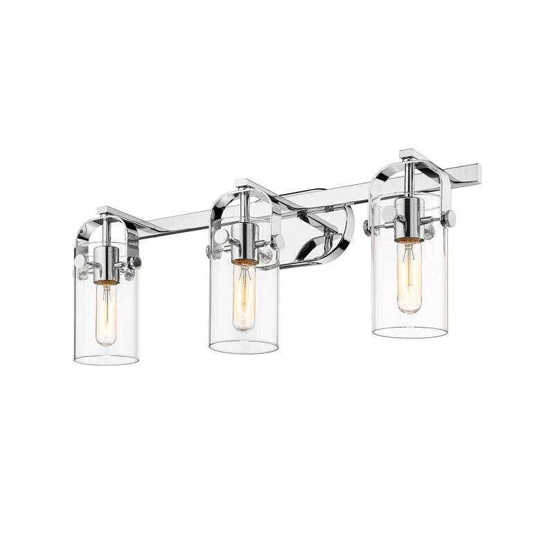 Innovations Lighting Pilaster II Cylinder - 3 Light 7" Wall-Mounted Bath Vanity Light