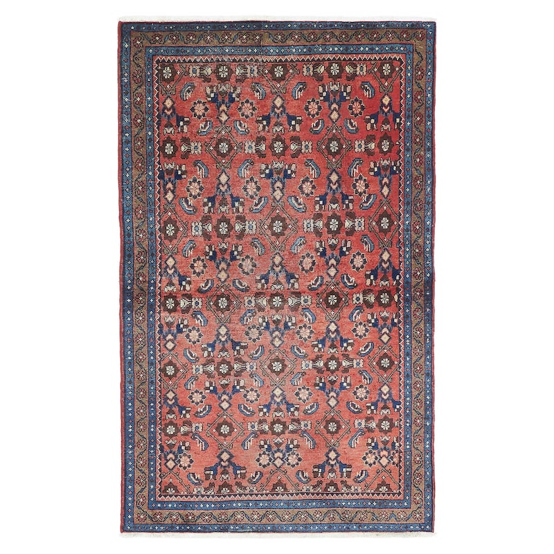 ECARPETGALLERY Hand-knotted Andelz Red Wool Rug - 3'5 x 5'8
