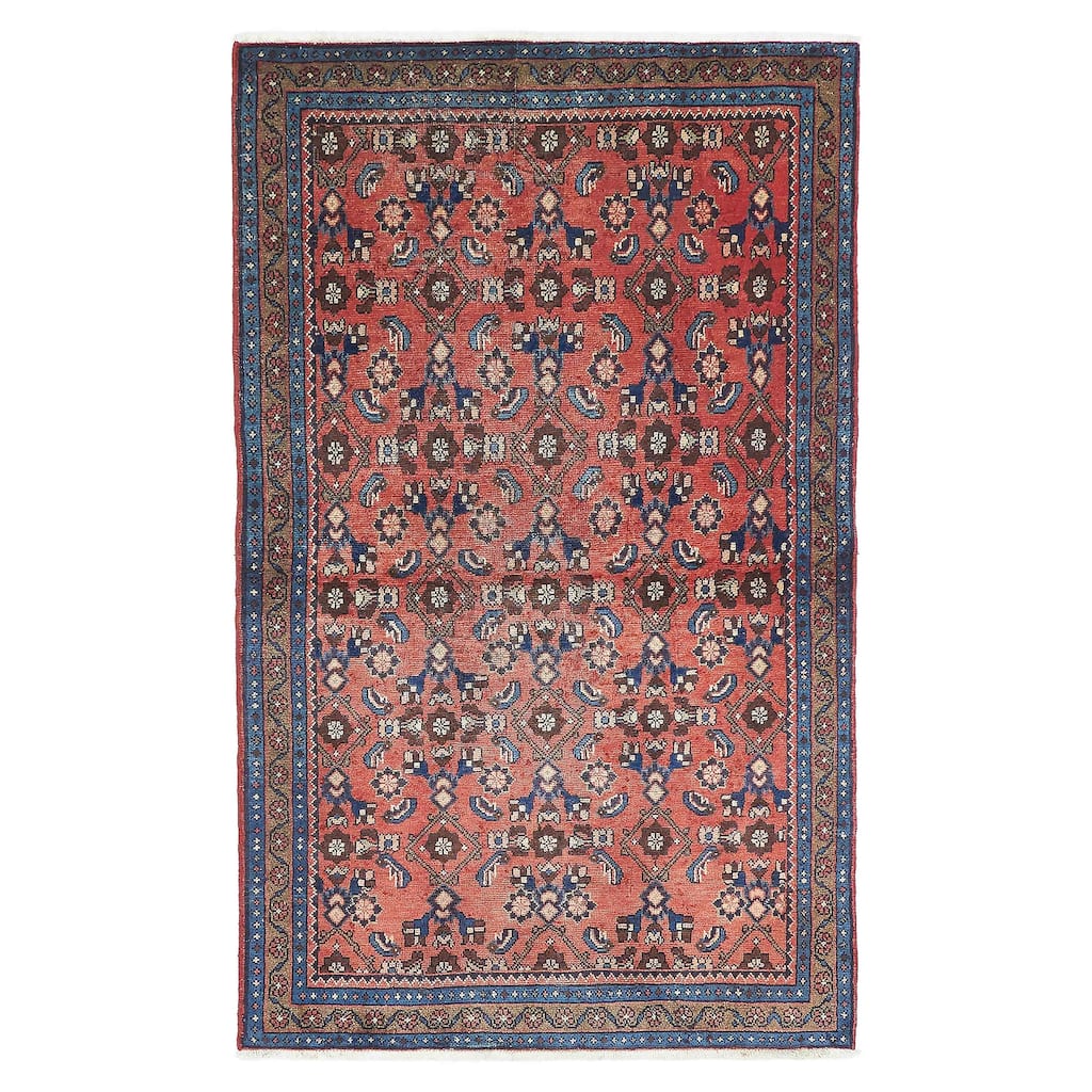 ECARPETGALLERY Hand-knotted Andelz Red Wool Rug - 3'5 x 5'8
