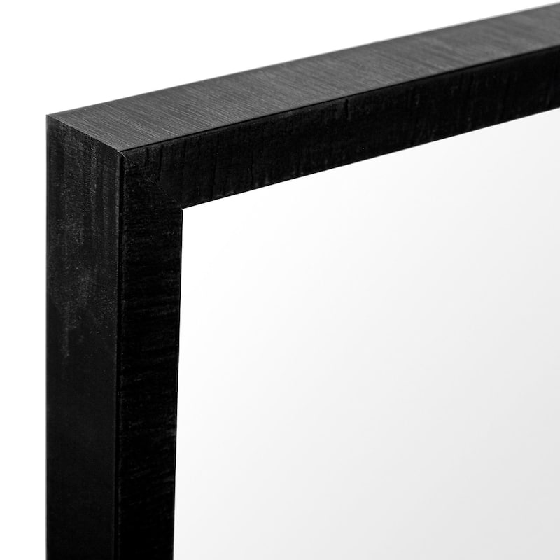 Bristol Black 30x40 Faux Wood Frame Bathroom Vanity Mirror - 31.5L x 1.8W x 41.5H