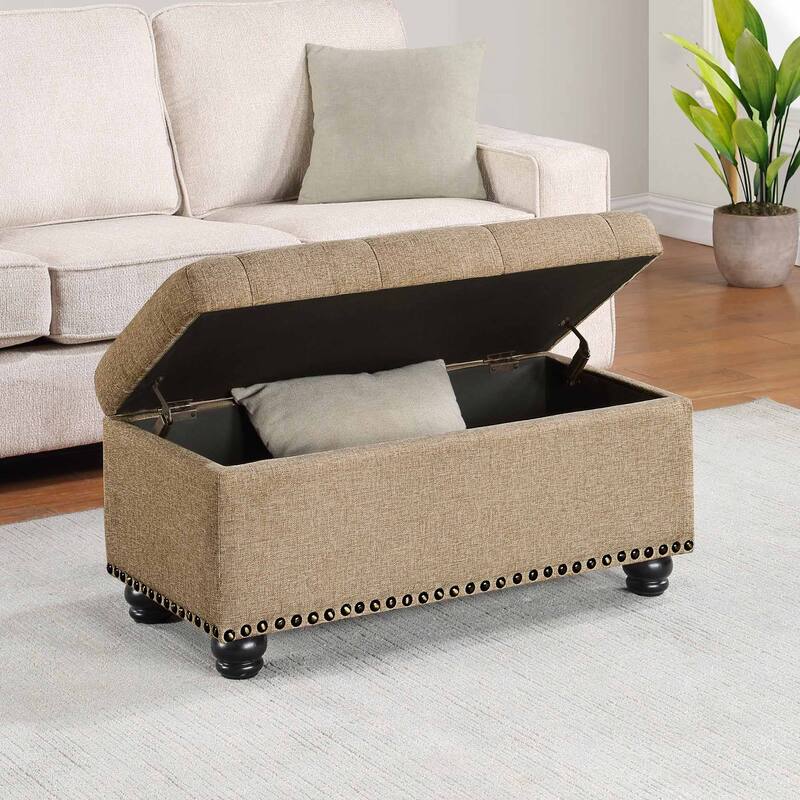 Convenience Concepts Designs4Comfort 7th Avenue Storage Ottoman Bench