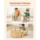 preview thumbnail 3 of 8, Natural Wood Plywood Montessori Table Chair Set with Pattern & Adjustability - 15 x 11.8 x 14.2 in