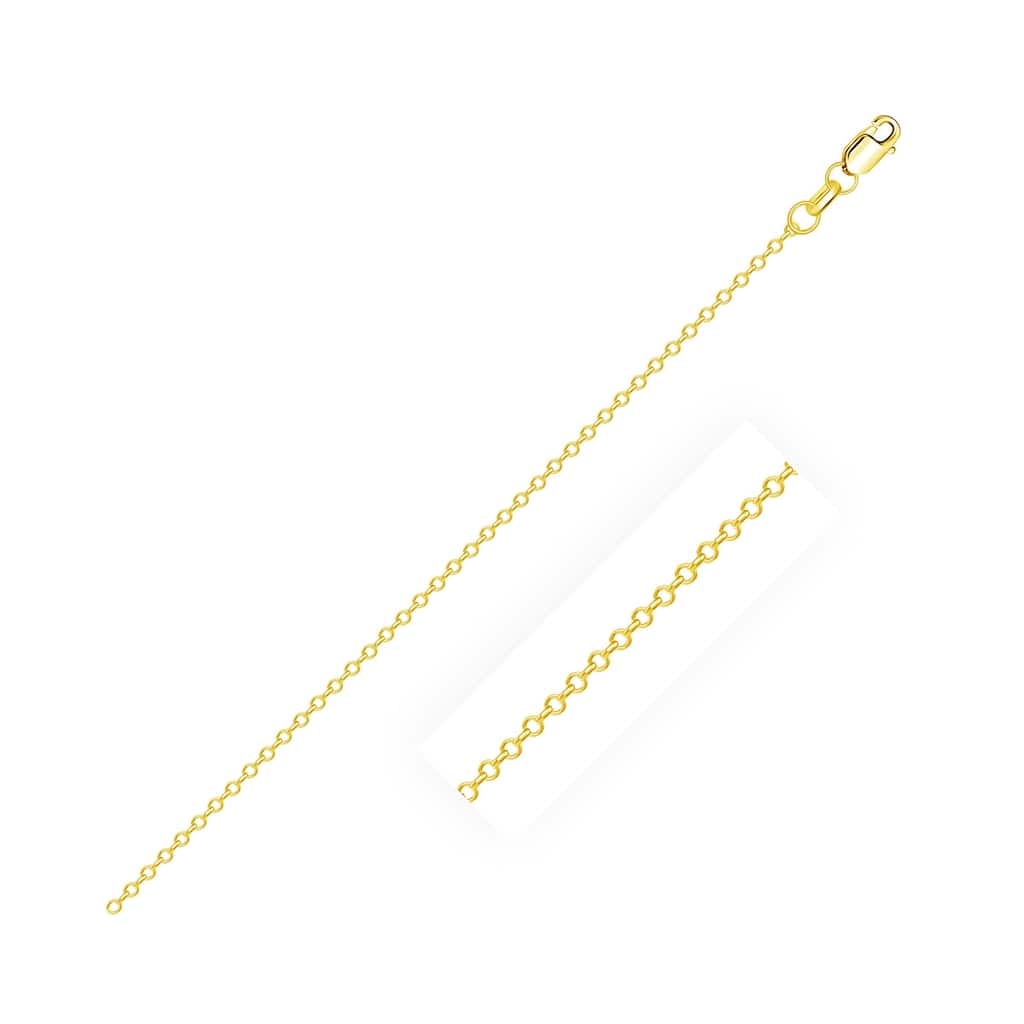 MayaMila 14k Yellow Gold Cable Link Chain 0.8mm