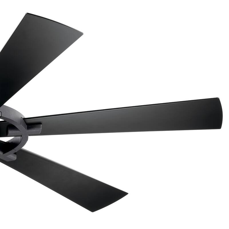 Kichler Iras 52 Inch LED Ceiling Fan Distressed Black with Walnut Blades