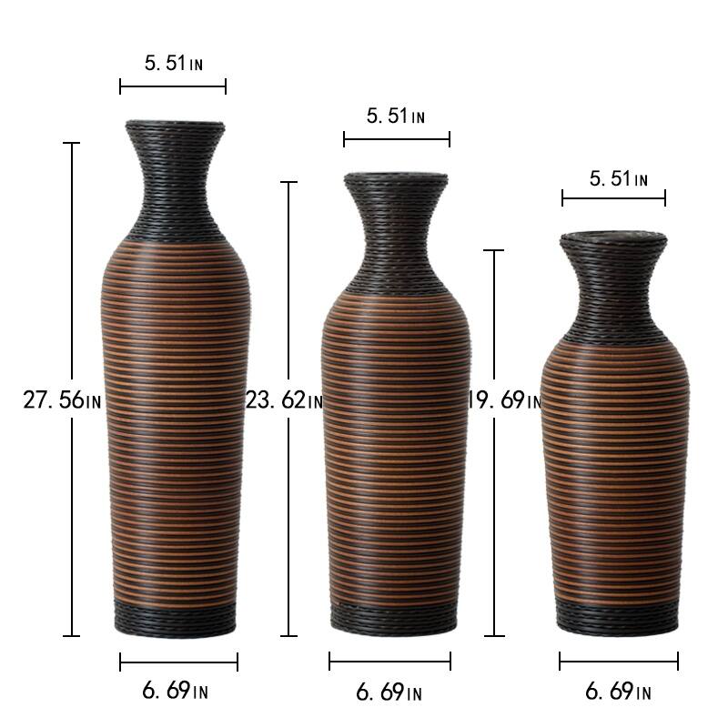 Desktop Vase, Classic Floor Vase, High Independent Flower Stand, Artificial Vine Vase, Decoration Flower Stand Set of 3