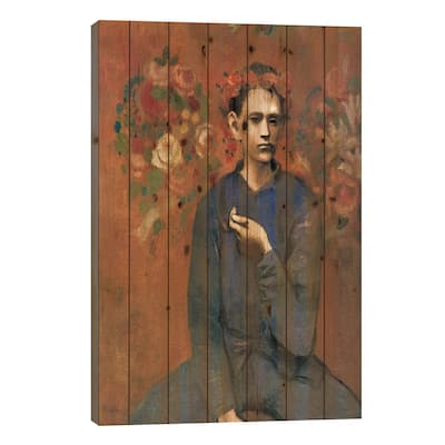 A Boy with Pipe Print On Wood by Pablo Picasso - Multi-Color
