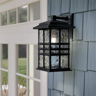 Kichler Lighting Beacon Square 12 in. 1-Light Textured Black Outdoor Wall Sconce - 12 in
