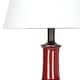preview thumbnail 8 of 6, SAFAVIEH Lighting 25-inch Carolanne Red Table Lamp (Set of 2) - 14"x14"x23.5"