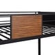 preview thumbnail 27 of 27, Modern Style Metal Bunk Bed with Safety Rail and Ladder