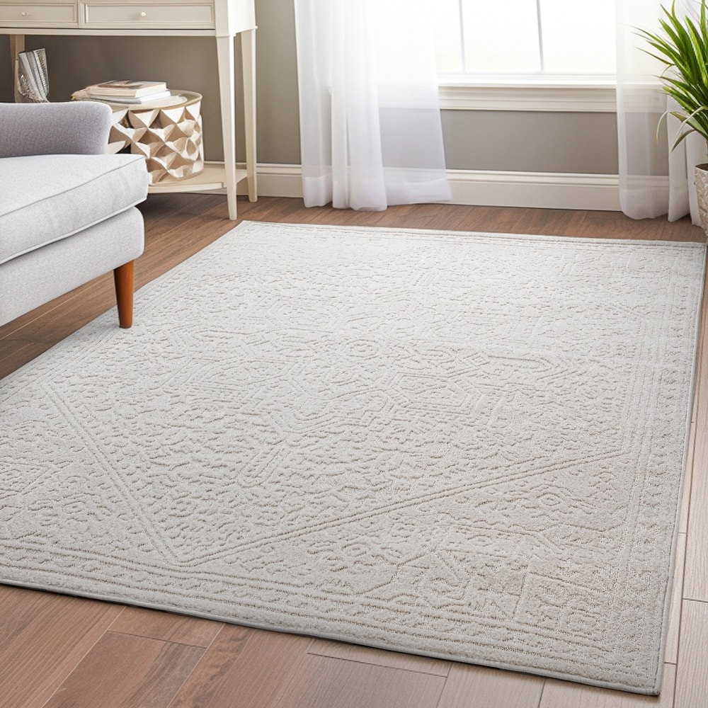 Well Woven Harlow Farmhouse Medallion Area Rug