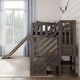 preview thumbnail 8 of 26, Max and Lily Classic Twin Low Loft with Stairs, Easy Slide and Curtain