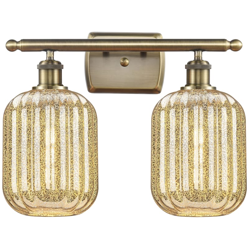 Innovations Lighting 516-2W-13-17 Preston Vanity Preston 2 Light 17" - Antique Brass / Mercury