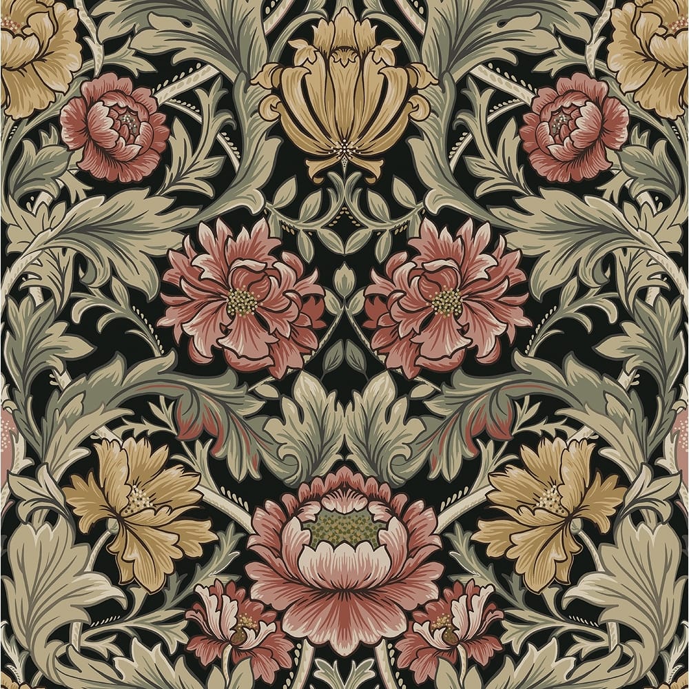 Harry & Grace Acanthus Floral Cameo Peel and Stick Wallpaper