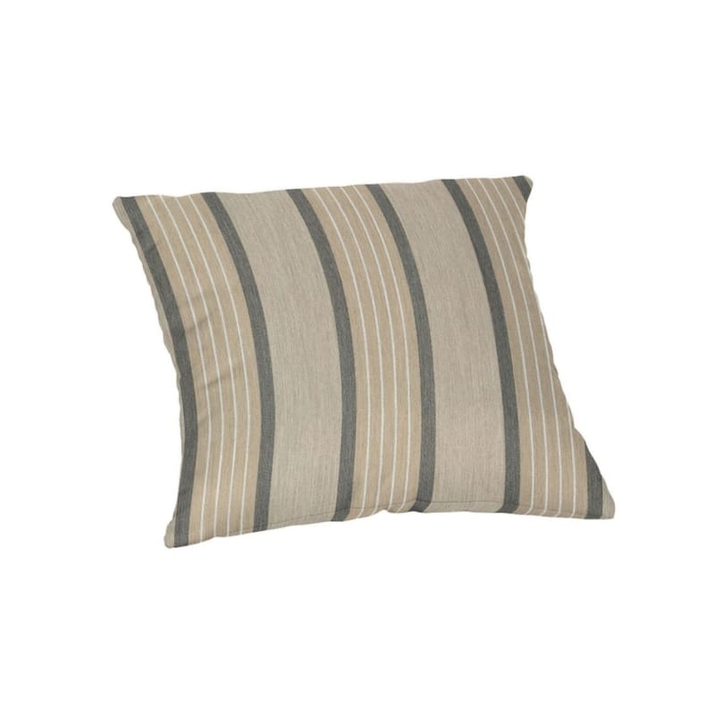 Sunbrella® Stripe Fabric 1-Piece Indoor/Outdoor Square Throw Pillow, 18"W x 18"L, Dolce Oasis