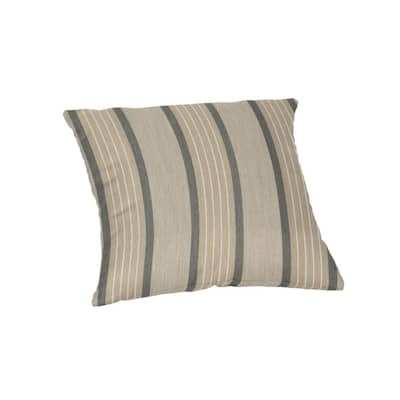 18 inch square Striped Sunbrella Throw Pillow in 20 fabric choices