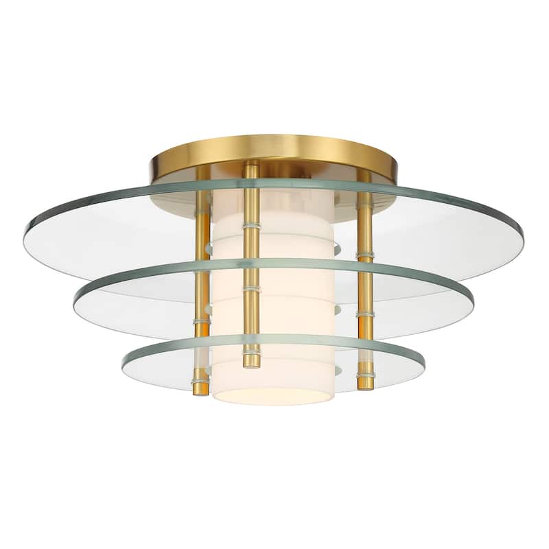 Savoy House 6-8602-1 Newell 16" Wide LED Flush Mount Ceiling Fixture