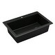preview thumbnail 61 of 64, Karran Drop-In Quartz 33 in. 1-Hole Single Bowl Kitchen Sink Kit