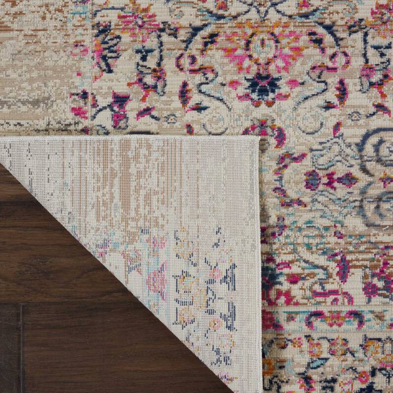 HomeRootsFloral Transitional Rectangle Area Rug - 48' X '24' X '0.5