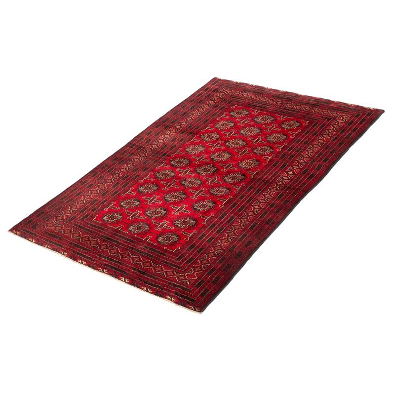 Teimani Red Rug 3'9" x 6'3" - 3'9 x 6'3