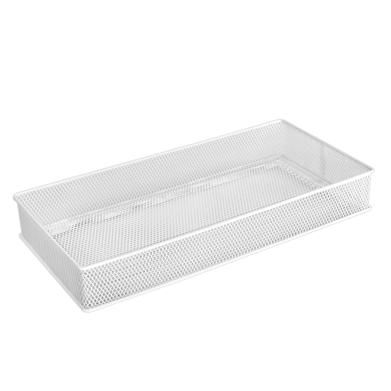 YBM Home White Mesh Desk Drawer Organizer Tray, Storage Holder, Multipurpose Storage Holder, Pack of 1 - 6x12x2