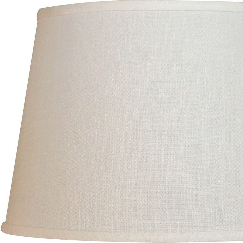 16" Ivory Throwback Drum No Slub Lampshade - 14" L x 14" W x 9.5" H