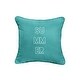 preview thumbnail 10 of 8, Summer Indoor/Outdoor Embroidered Square Pillow, Knife Edge - 18" x 18"