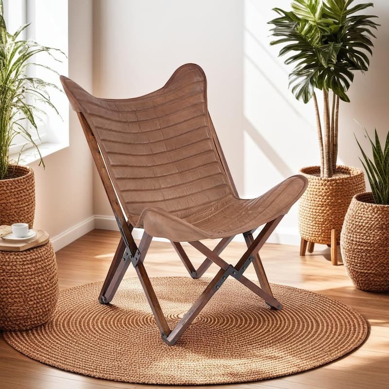 Carbon Loft Taymor Leather Director's Chair - Armless