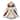 Angel "Peace On Earth" Christmas Tree Topper - 10" - Beige Red - Unlit