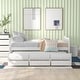 preview thumbnail 1 of 16, Full Size Daybed w/ Twin Size Trundle Storage Bed & Drawers Bunk Bed Frame for Kids, Girls, Boys Easy Space-Saving, Assembly White