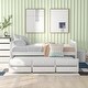 preview thumbnail 14 of 22, Maximized space,Full size Daybed with Twin size Trundle and Drawers, Full Size