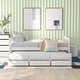 preview thumbnail 2 of 10, Stylish Daybed - Pull-Out Trundle, Three Functional Drawers, and Modern Design - Ideal for Sleepovers and Storage, White