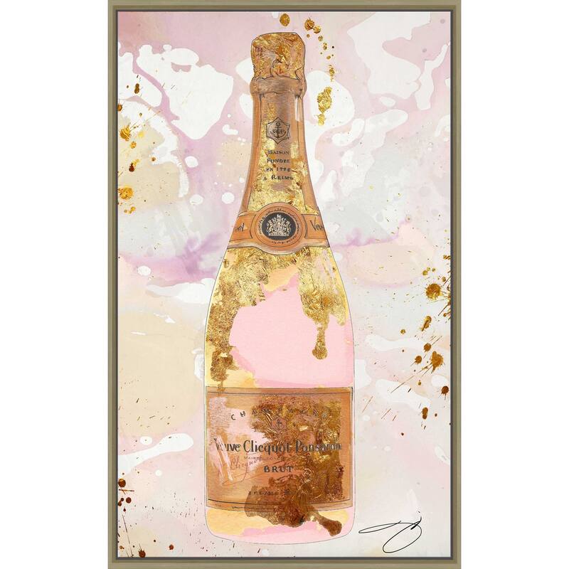 "Pink Champs" by Jodi Print on Floating Canvas