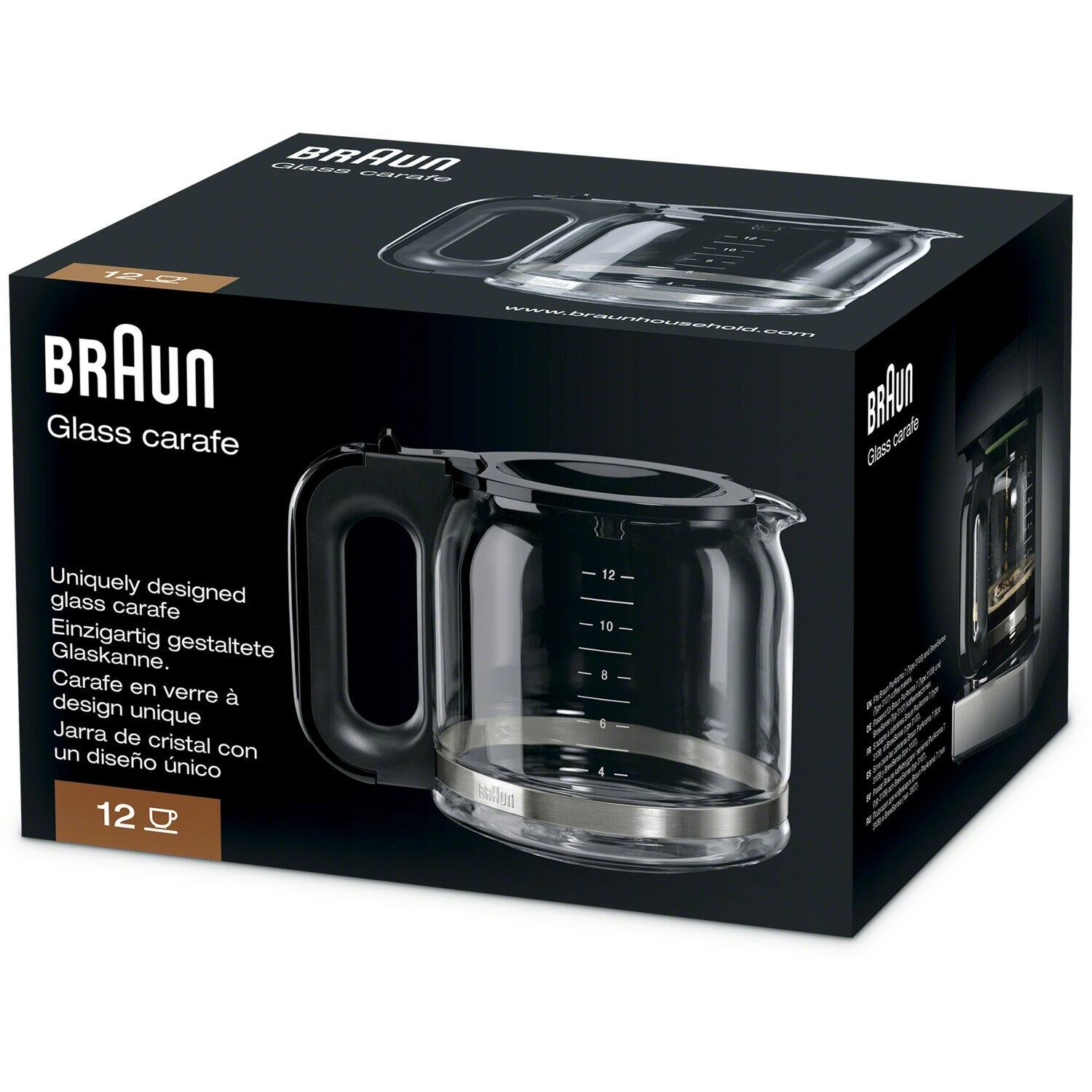 Braun 12Cup Glass FlavorCarafe for BrewSense Drip Coffee Makers Bed