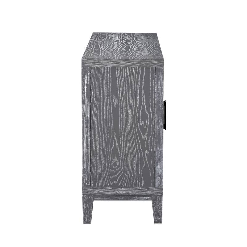 4-door Retro Sideboard with Adjustable Shelves