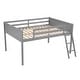 preview thumbnail 8 of 7, Full Wood Loft Bed Frame with Ladder, Ladder can be Placed on The Left or Right, for Boys Girls Kids Adults Toddler, Gray