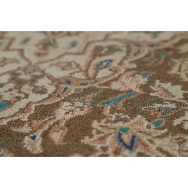 Traditional Mashad Persian Area Rug Hand-Knotted Wool Carpet - 9'10" x 11'11"