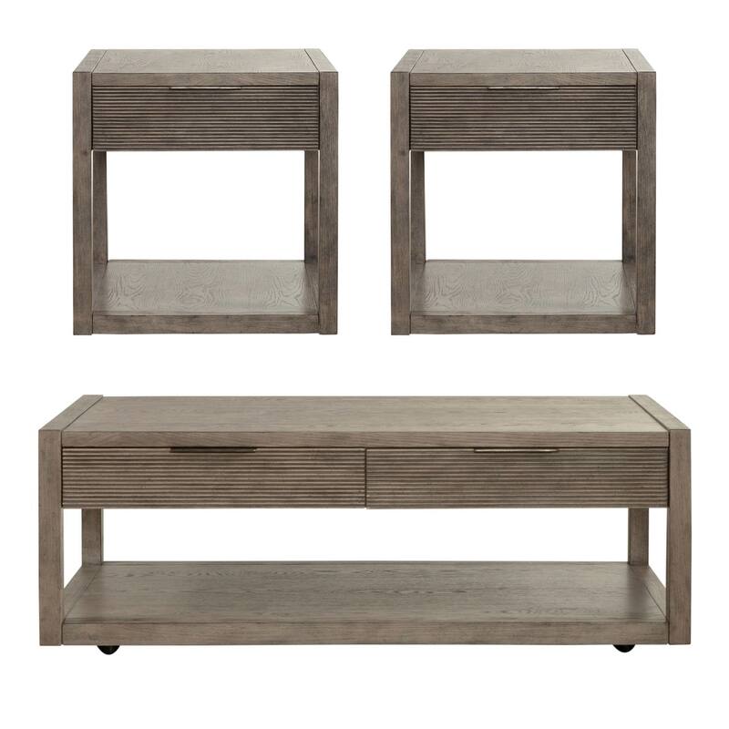 Bartlett Field Dusty Taupe 3 Piece Cocktail Table Set