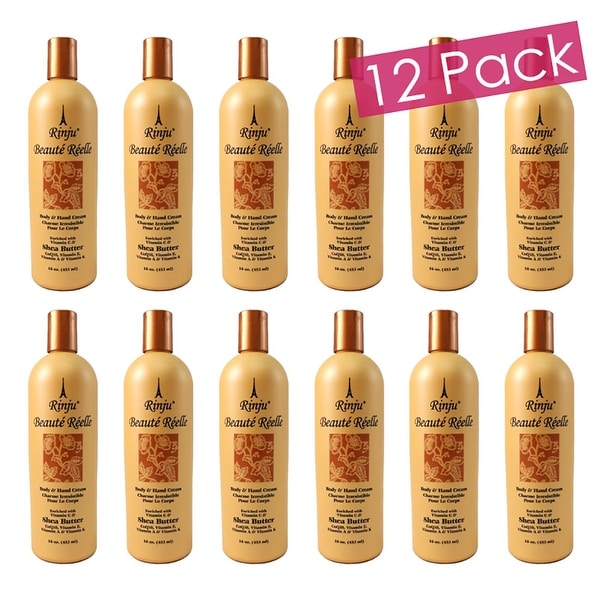 Rinju 12-Pack Beaute Reelle Body And Hand Lotion, 16 Ounces - Orange - N/A