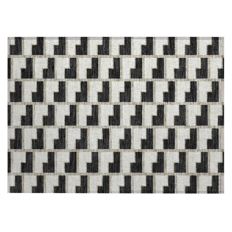 Machine Washable Indoor/ Outdoor Modern Cody Chantille Rug