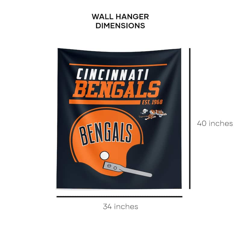 NFL Cincinnati Bengals 40 YD Dash Legacy Wall Hanging - 34"x40"