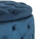 preview thumbnail 17 of 32, Adeco Round Velvet Storage Ottoman, Button Tufted Footrest Footstool