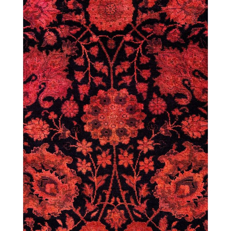 Contemporary Overdyed Wool Hand Knotted Runner - 3' 1" x 8' 3"