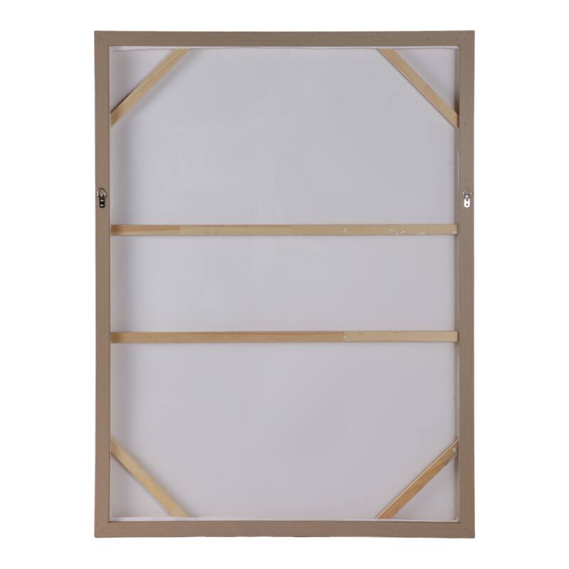 Canvas Wall Art 3D Geometric Framed Hallway Decor - 48" White