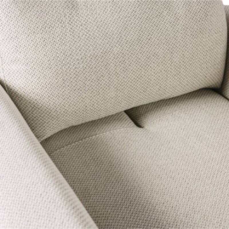 Batty Accent Chair, Beige Chenille, Attached Pillow Adjustable Back