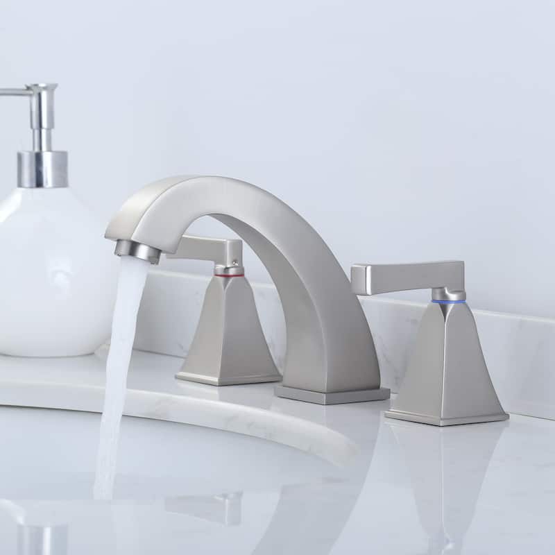 WOWOW 8 in. Widespread Double Handle Bathroom Faucet