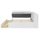 preview thumbnail 22 of 32, L-Shaped Platform Bed with Storage Headboard with Left Shelf and 2 Drawer