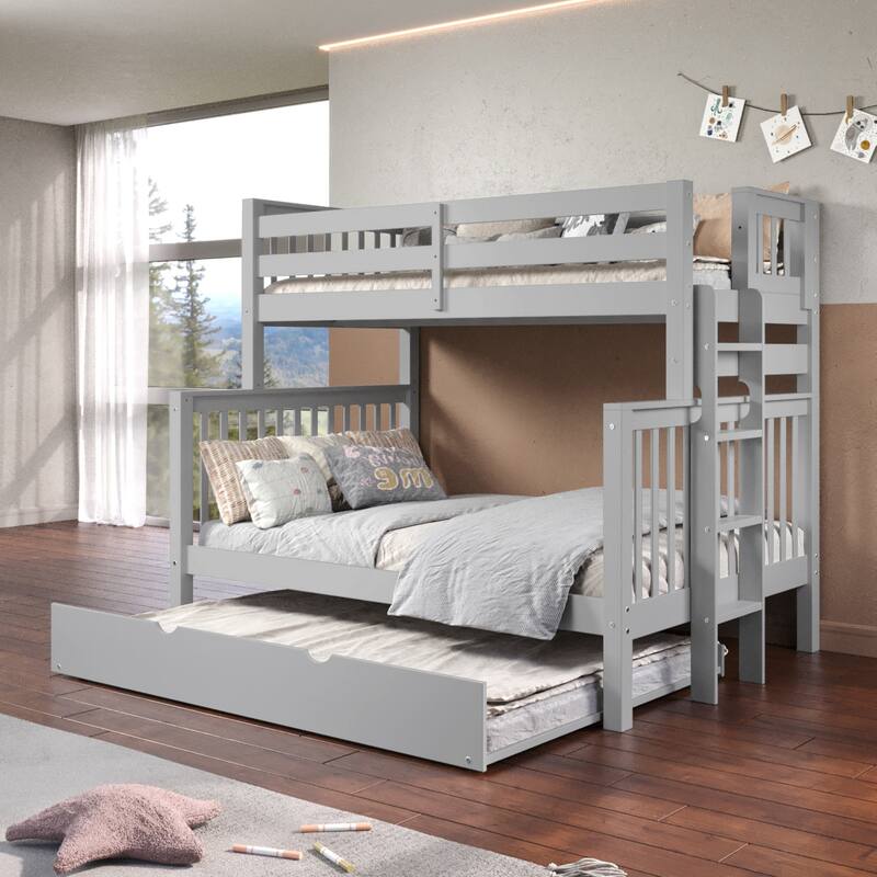 Taylor & Olive Trillium Twin over Full Bunk Bed Ladder, Full Trundle