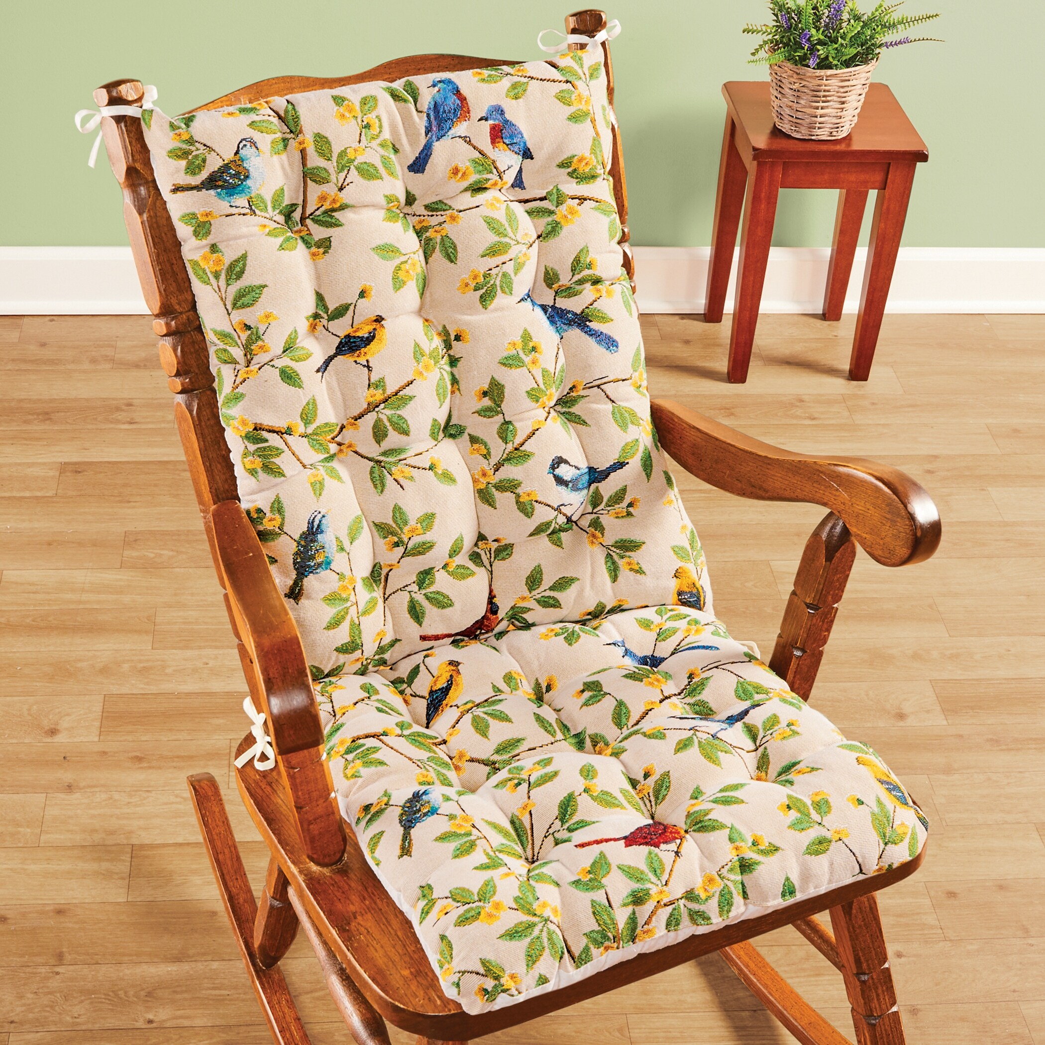 Tapestry Rocking Chair Cushion Set by OakRidge, 2 Piece Set, Floral Design